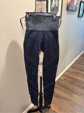 Athleta Sparkle High-Waist Navy Leggings